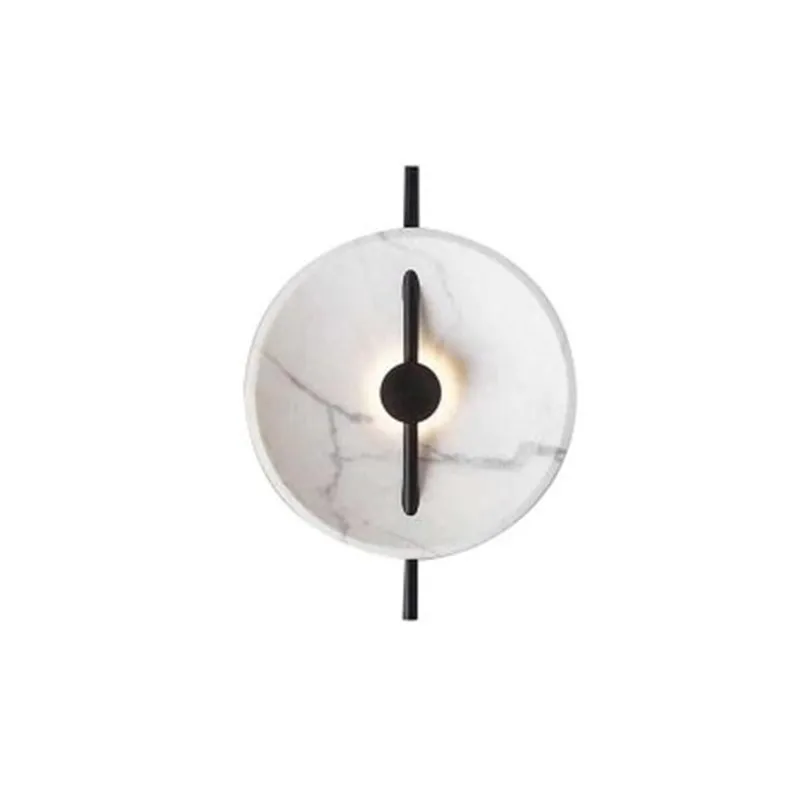 Nordic modern minimalist marble powder polymer bedside lamp wall creative living room bedroom | Лампы и освещение