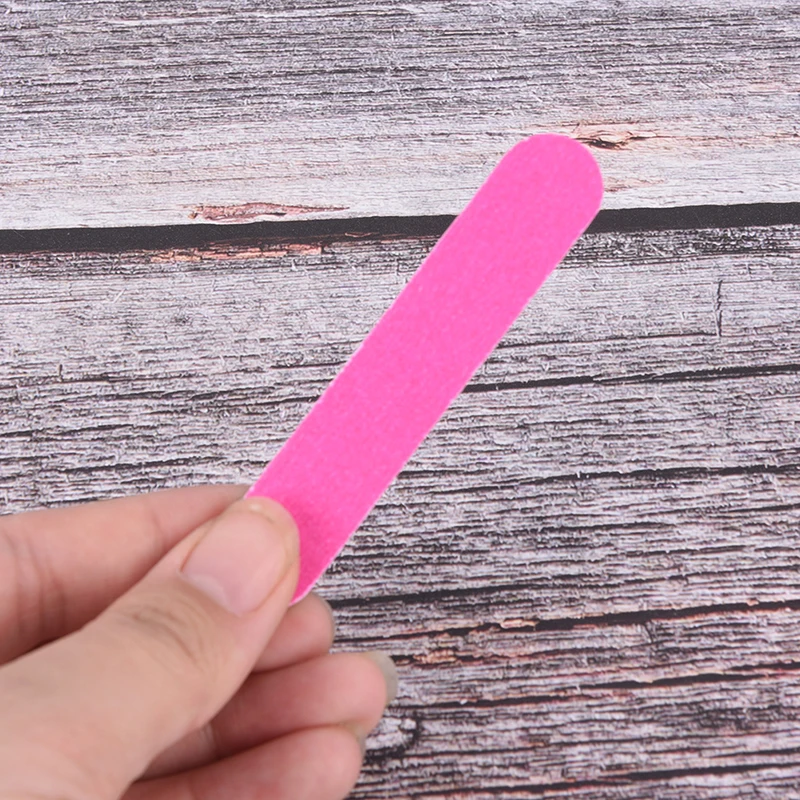 

50 Pcs/lot Professional Nail Files Sided Polished Sand Paper Files Nail Art Buffers Washable Sandpaper Nail Files Small