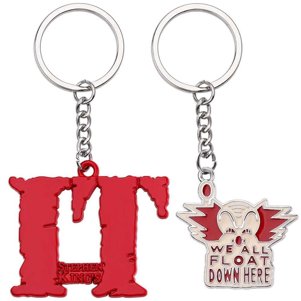 Horror Keychains Pennywise Stephen King's IT Keychain Chucky Face Kings Penny Wise Jason Hockey Keyring Gifts Jewelry | Украшения и
