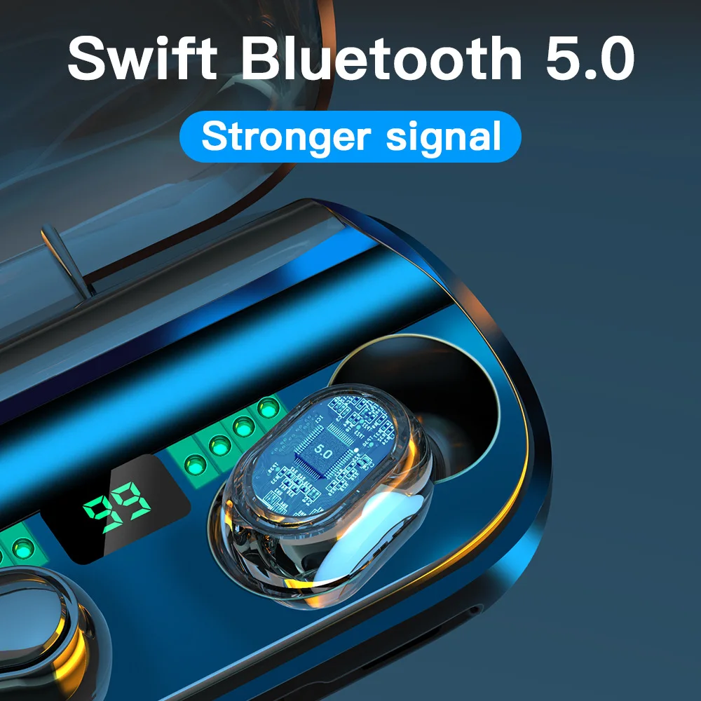 Водонепроницаемые наушники 9D Bluetooth беспроводная гарнитура стерео Hi Fi звук