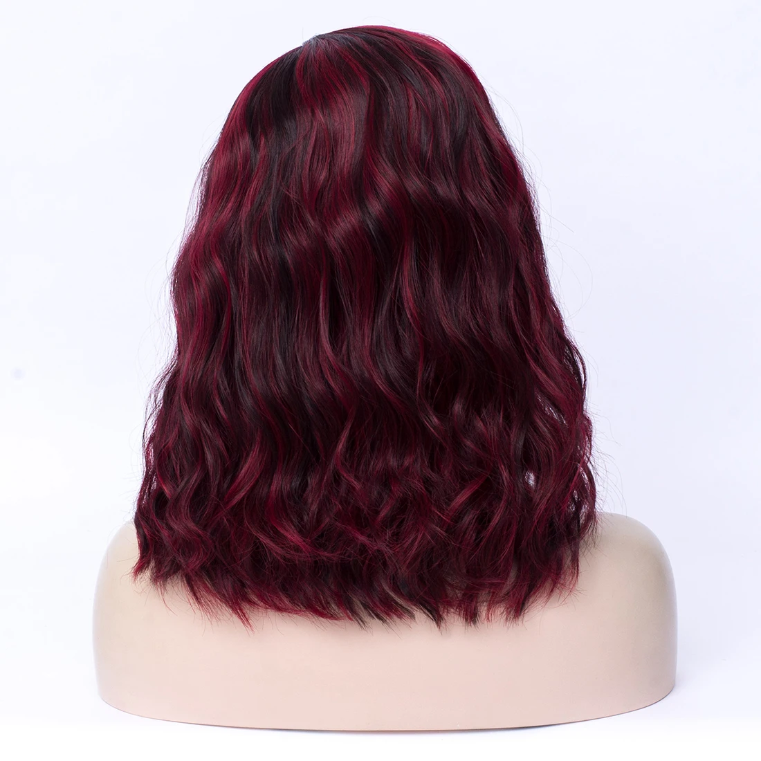 Similler Средний размер высокая температура волокна вьющиеся волосы короткие парики