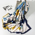 2021 женский Шелковый зимний шарф, роскошный дизайн, женская пляжная шаль с принтом, шарфы, модный гладкий платок, Женский хиджаб