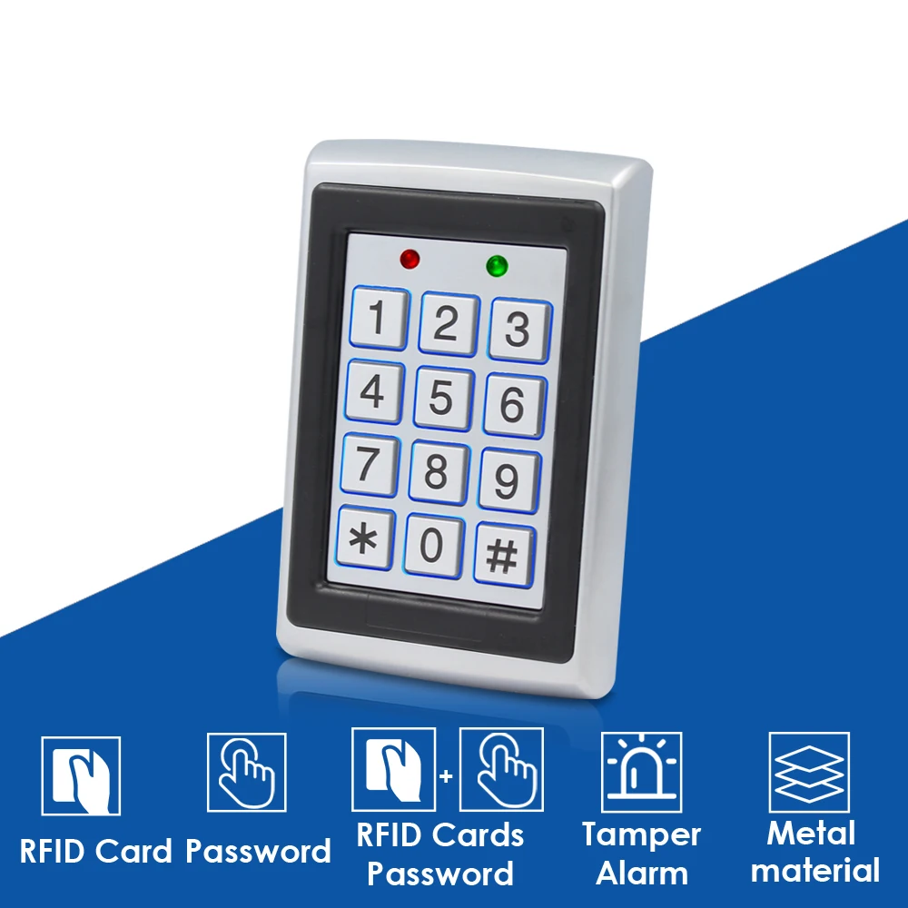 

RFID металлический телефон, кардридер, клавиатура с пользователями, дверь 125 кГц, 2000 Fobs, Клавиатура доступа к ключам, кардридер