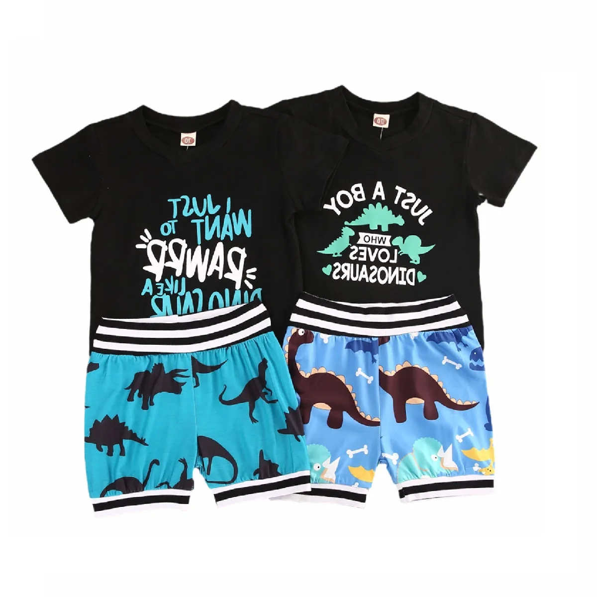 2020 летний комплект одежды для новорожденных мальчиков футболка с круглым