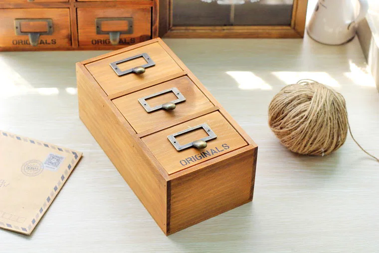 1 шт. Zakka бакалея Ретро деревянный небольшой ящик тип шкаф для хранения старые