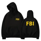Худи модное дизайнерское с принтом ФБР, спортивные мужские и женские толстовки, детский пуловер, топы, Повседневная Уличная одежда с карманами и длинными рукавами, свитшоты