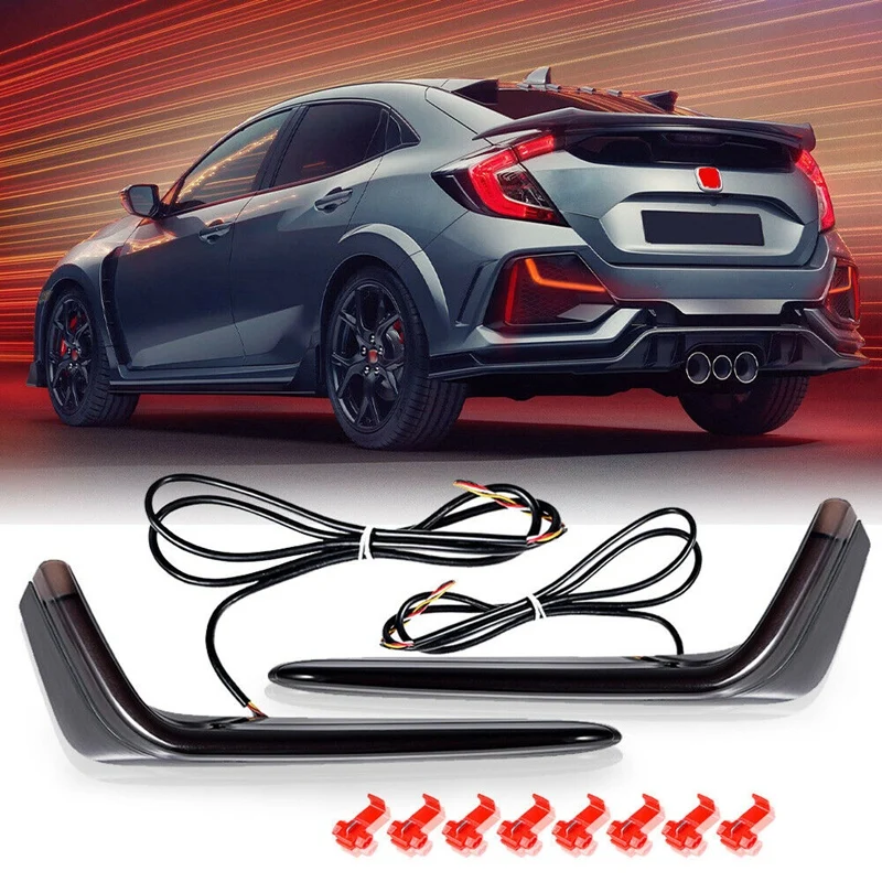 

Car Rear Fog Driving Light Run Brake Tail Lamp for Honda Civic Hatchback 2020 2021