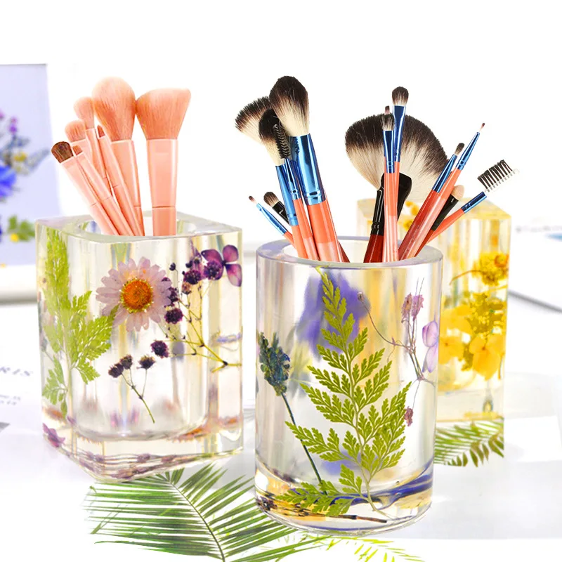 

Pen Holder Storage Bucket Silicone Mold for UV Resin Epoxy DIY Handmade Craft Home Decorations