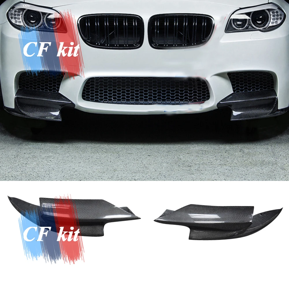 CF комплект M5 углеродного волокна спереди разветвители губ для BMW F10 F11 на передний