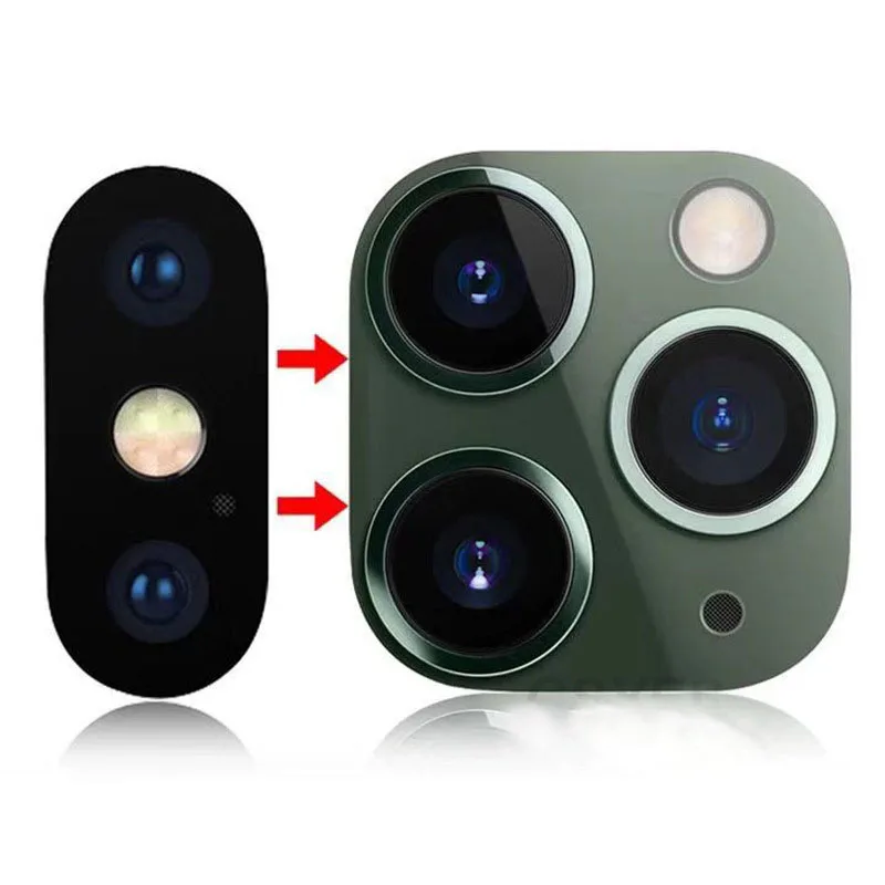 

For iPhone X XS XSmax Seconds Change 11 PRO MAX Newest Metal Aluminum Camera Lens Case Sticker Full Protective Cover
