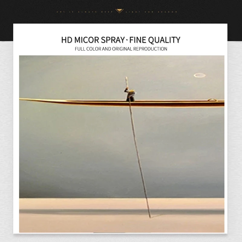 Картина с изображением Золотой лодки гребли на холсте | Живопись и каллиграфия