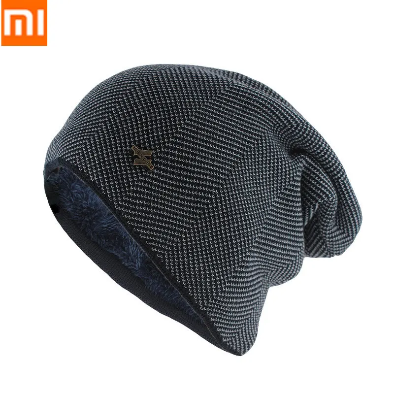 Зимняя теплая шапка Xiaomi Mijia для женщин и мужчин вязаные повседневные облегающие