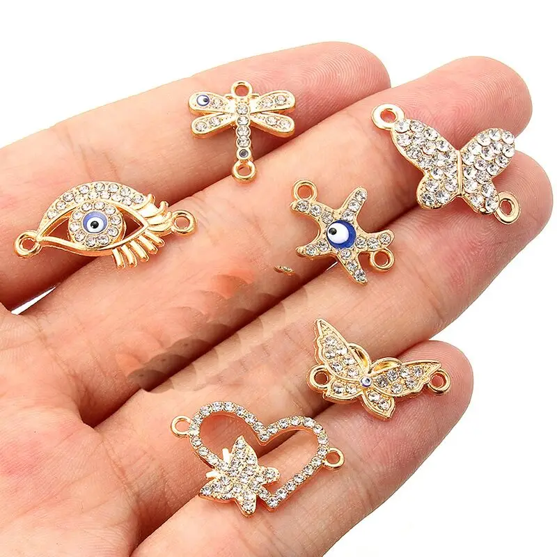 

6pcs/set Eye Animal Bracelet Connector for Jewelry Making Bracelet Accessories Craft DIY handmade Findings Mix styles