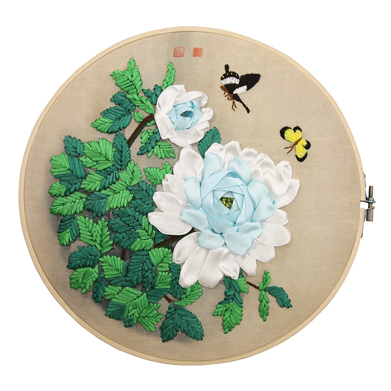 Наборы для вышивки сделай сам начинающих печатные холщовые ленты вышивка