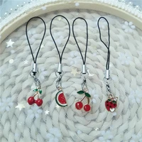 cute fruit lanyards for iphonesamsunghuawei kawaii keys mobile phone headphone strap hanging rope phone charms