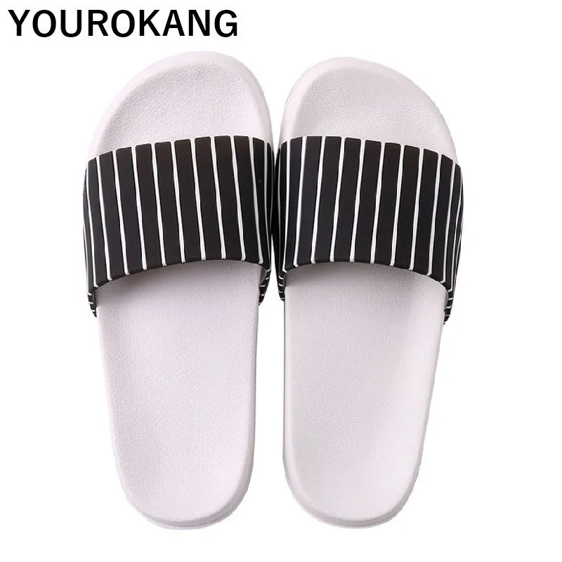 2019 женские дизайнерские шлепанцы сандалии с открытым носком полосатая