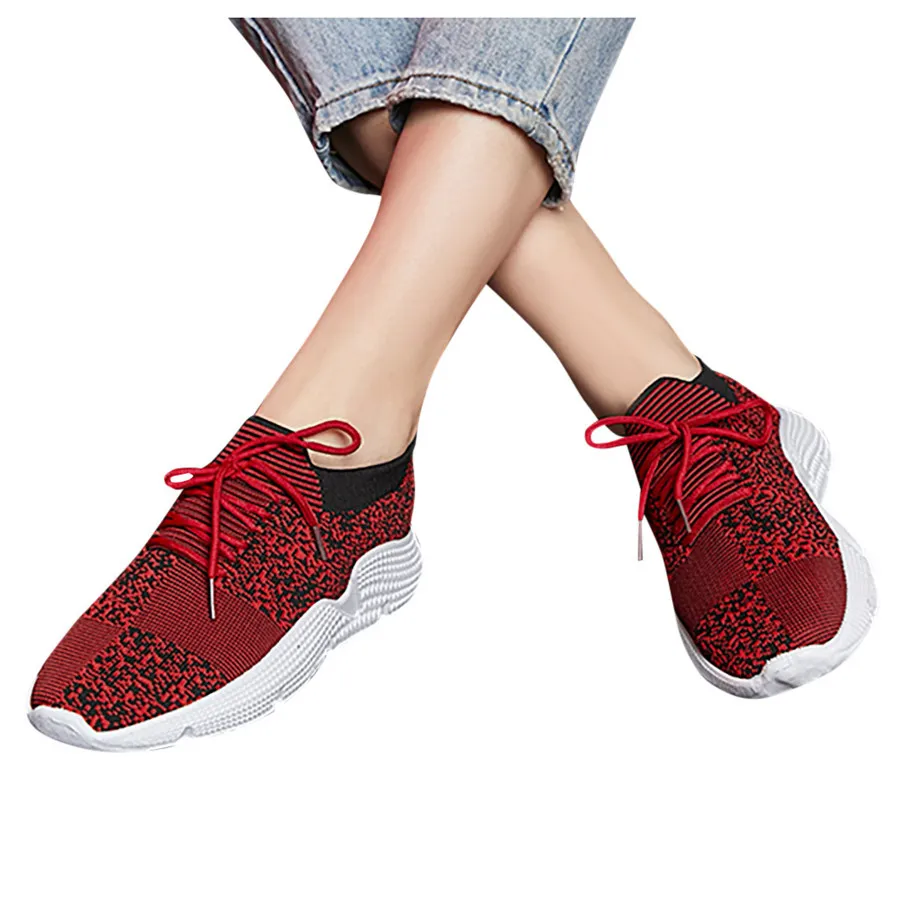 Женские кроссовки на платформе Повседневная дышащая спортивная обувь больших