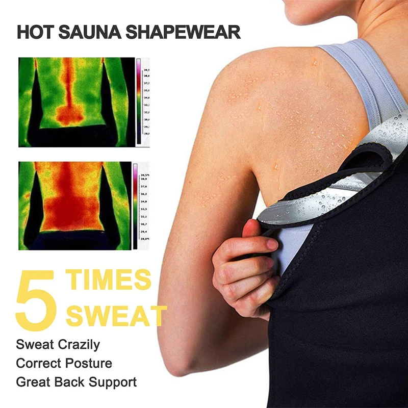 skims shapewear Women Sauna Shaper Vest Thermo Sweat Shapewear Tank Top Slimming Vest Waist Trainer Corset Gym Fitness Hot Workout Zipper Shirt maidenform shapewear