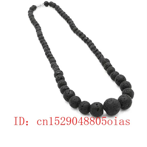 Ожерелье из натуральных вулканических камней 6 14 мм Модная бижутерия