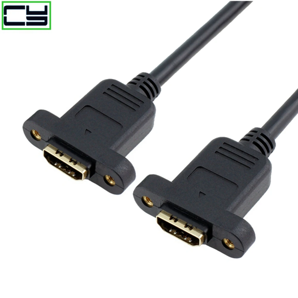 HD-compatible female to female with ear lock panel double female HD wire standard core HDTV pair connection 30cm