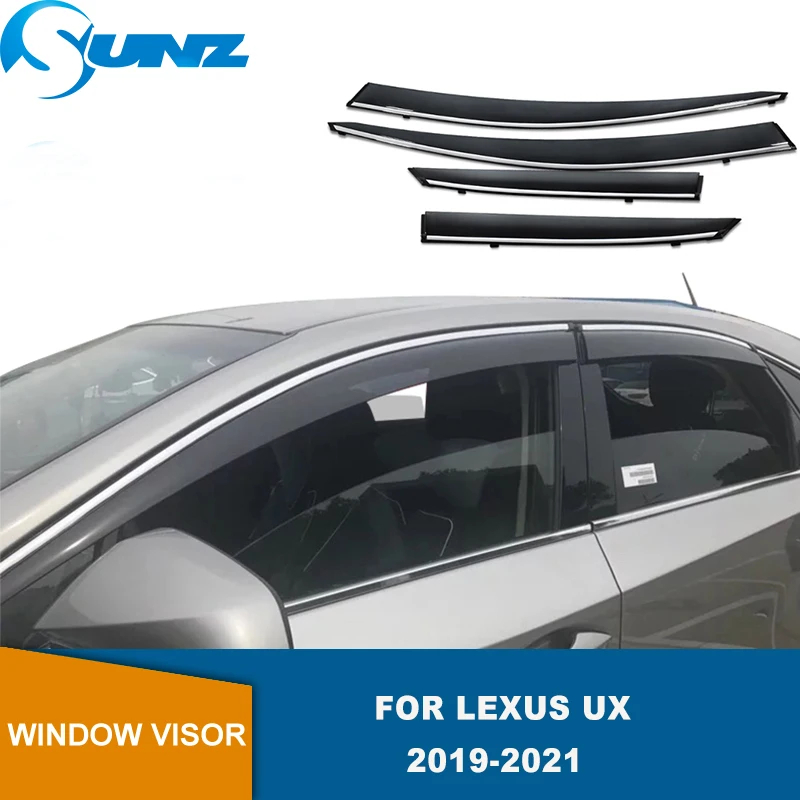 

Side Window Deflectors Rain Guards For Lexus UX UX200 UX250H 2019 2020 2021 Sun Rain Deflector Window Visor Weather Shield SUNZ