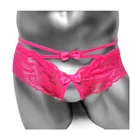 Кружевные просвечивающие трусики, эротическое сексуальное нижнее белье для геев, фантастические стринги, Фетиш для мужчин, трусы