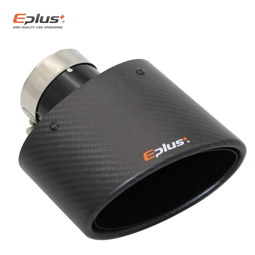 EPLUS матовый углеродное волокно автомобильный глушитель наконечник выхлопной