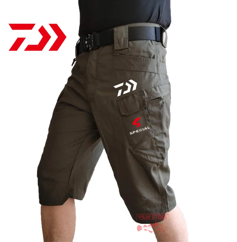 DAIWA Summer Men Camouflage Fishing Shorts Outdoor Sports Pants Breathable QuickDrying Waterproof Anti-UV |