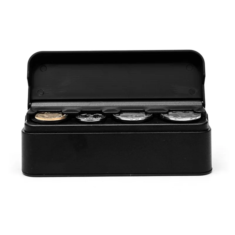 Automatic Car Interior Euro Organizer Storage Contains Coins Purse Wallet Holder Auto Coin Box Capsules Change Money Storage images - 6