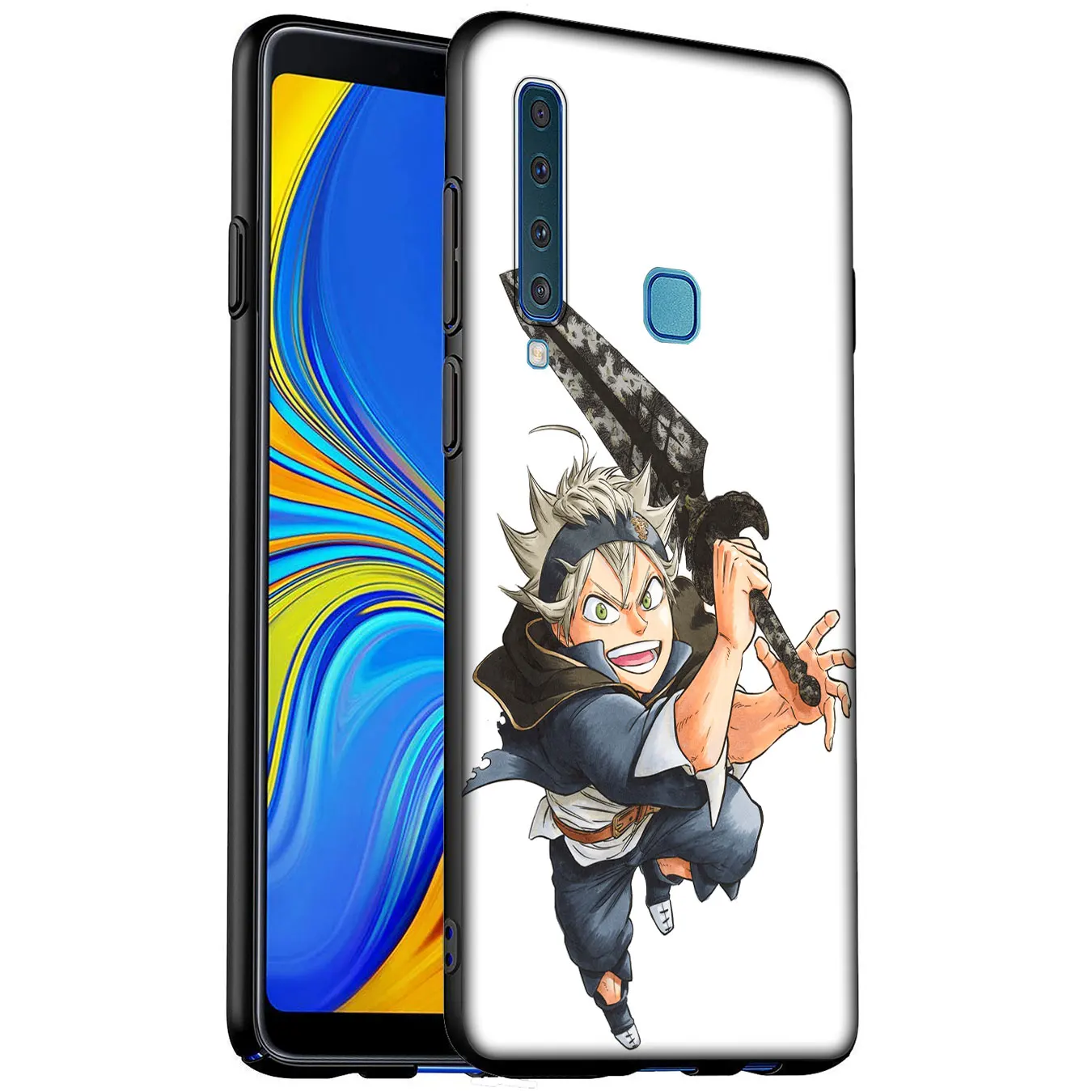 Черный клевер мягкий силиконовый чехол для телефона Samsung Galaxy A6 A7 A8 A9 2018 A3 A5 2016 2017 Note