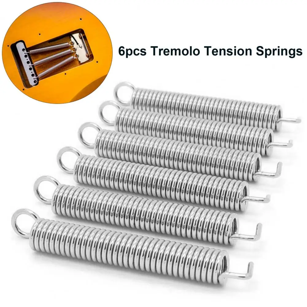 

6Pcs/Set Guitar Spring Practical Durable Practical Classic Guitar Springs Parts High Density Guitar Tension Spring