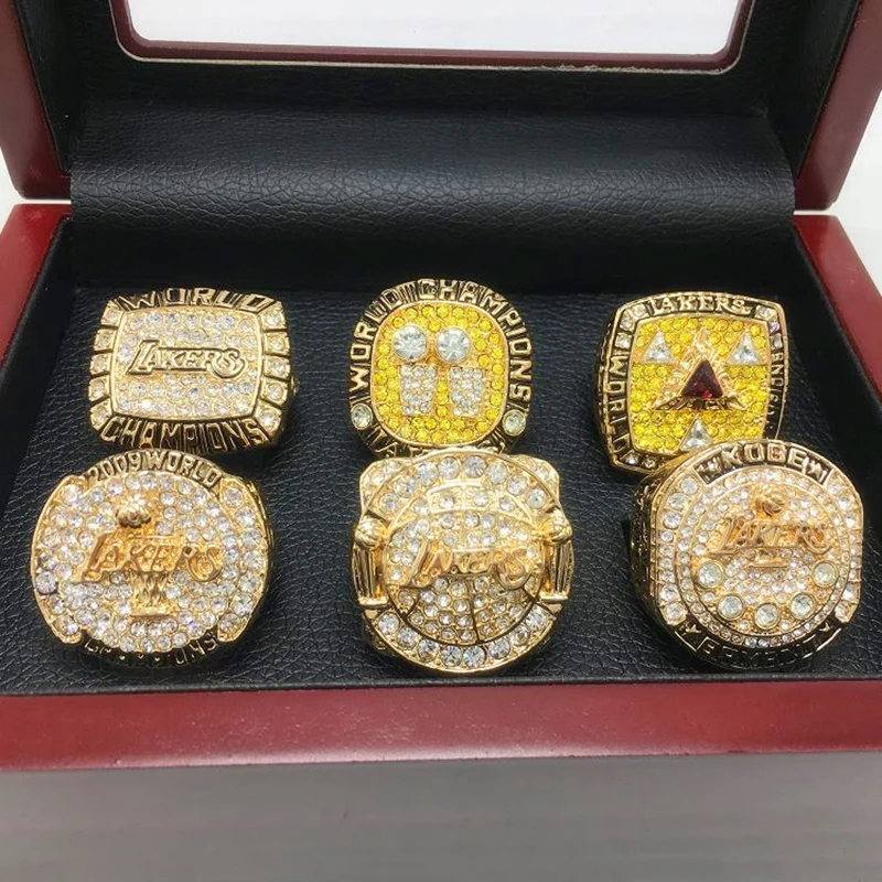 

Los Angeles Basketball Championship Ring Luxury Retirement Ring Gold Men's Rings Jewelry Sets Birthday Gift Ideas Free Shipping
