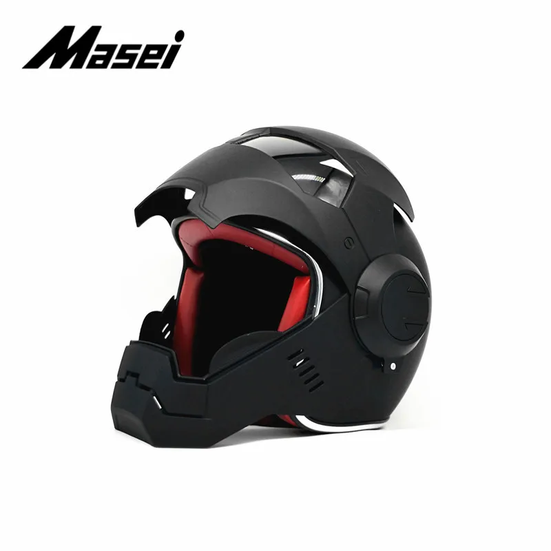 Masei шлем Железного человека moto rcycle половина с открытым лицом шлем-каска cross