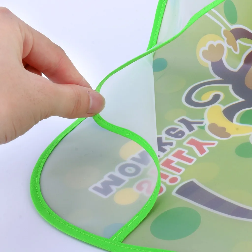 Adjustable Baby Bibs EVA Waterproof Lunch Feeding Bibs Baby Cartoon Feeding Cloth Children Baby Apron Babador Bandana Saliva
