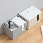 Новый Настольный ящик для хранения губки для макияжа, органайзер для косметики для ванной комнаты бутылка для банок, контейнер с крышкой, контейнеры для хранения домашних аксессуаров