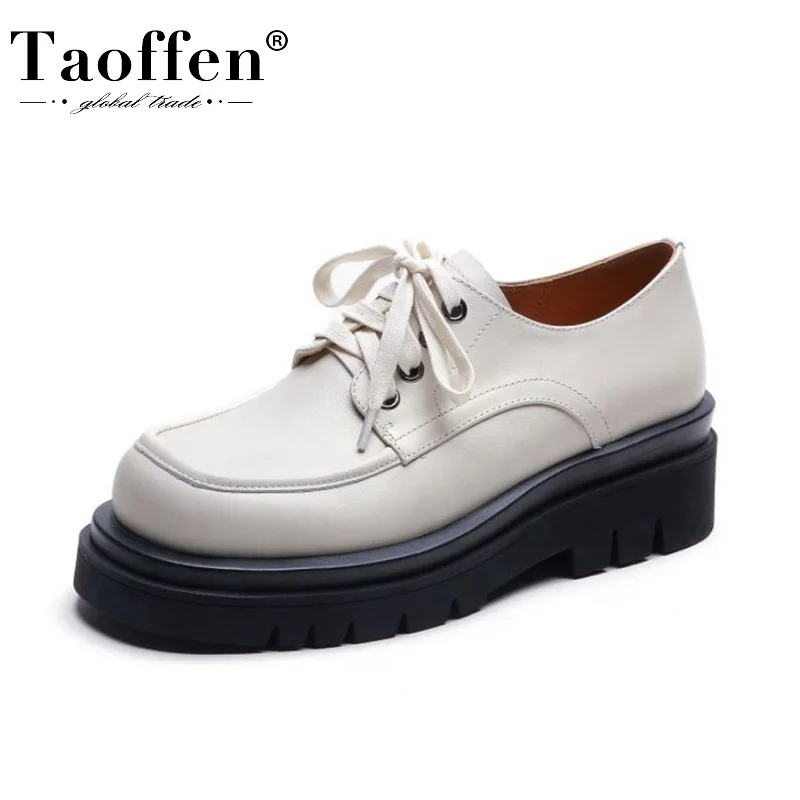 

Женские туфли-лодочки из натуральной кожи Taoffen, осенние туфли размеров 34-39