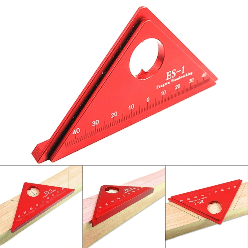 Woodworking Layout Gauge Aluminum Alloy Scribing Triangle Angle Ruler Square Metric Protractor Measure Tool | Инструменты