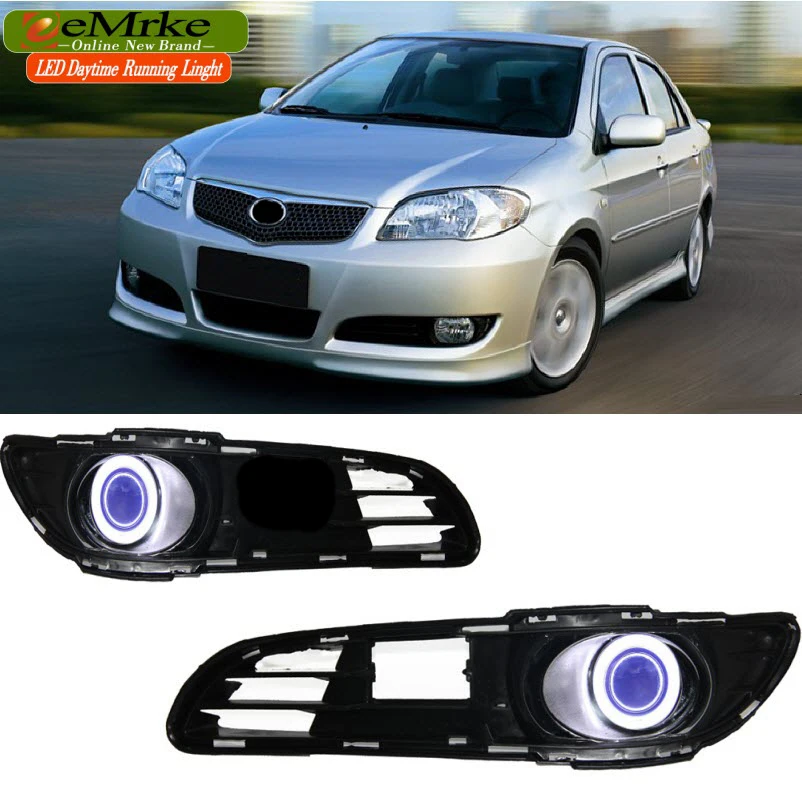 EeMrke для Toyota Vios NCP42R 2006 2007 светодиодный дневный ходовой светильник ангельские