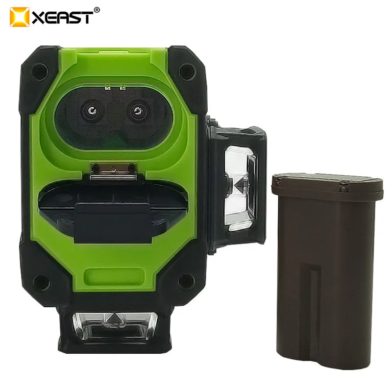XEAST лазерный уровень самонивелирующийся с 12 линиями 360 перекрестный 3D зеленый луч