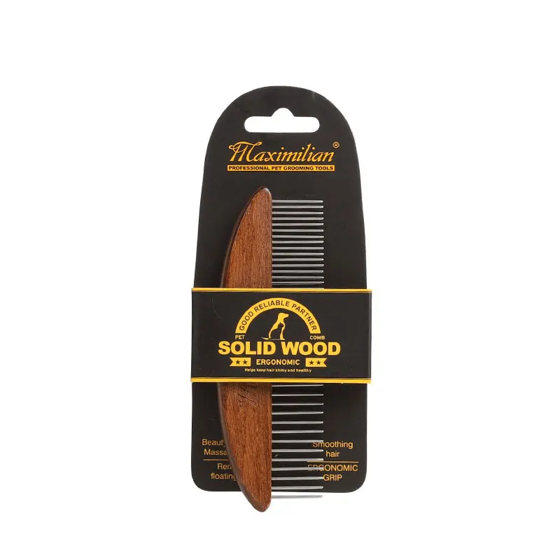 

Pet Hair Grooming Comb Hair Remover Brush Accessories Wooden Handle Puppy Dog Cats Massage Brush Trimmer Comb Cleaning Supplies