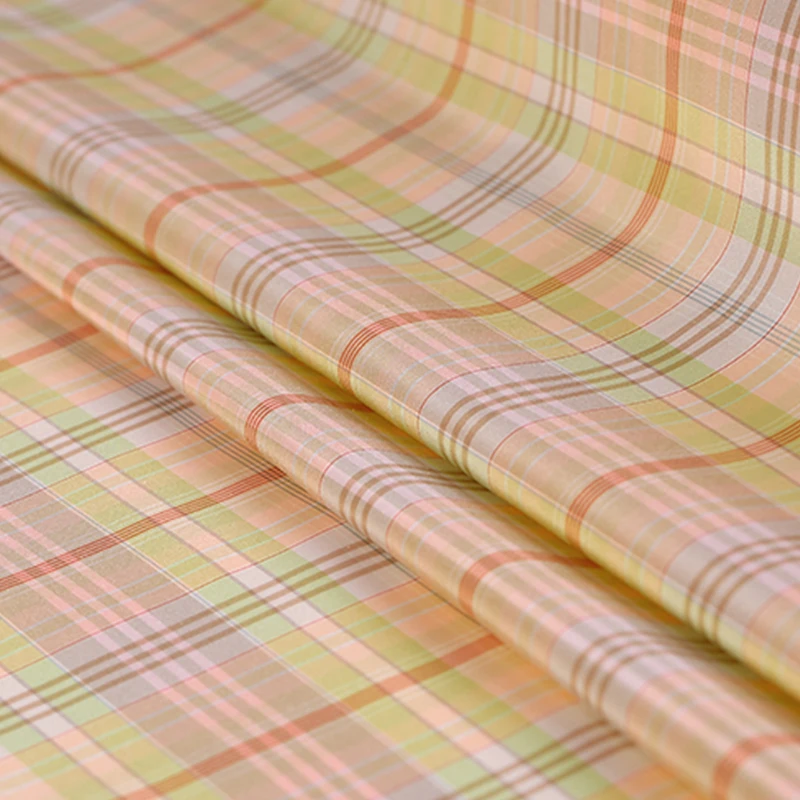 

140 см шириной 20 мм пряжа окрашенная шелковая ткань для летнего платья рубашка куртка DE1324