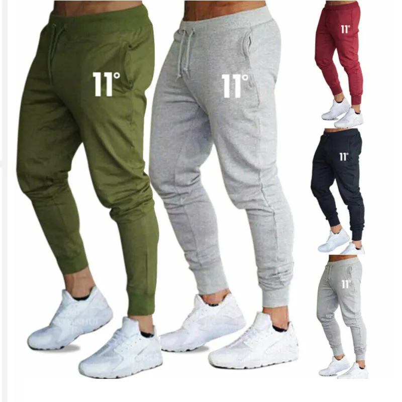 

Hot Mens Casual Slim Fit Tracksuit Sports Solid Male Gym Cotton Joggers Thin Sweat Casual Pants Trousers11