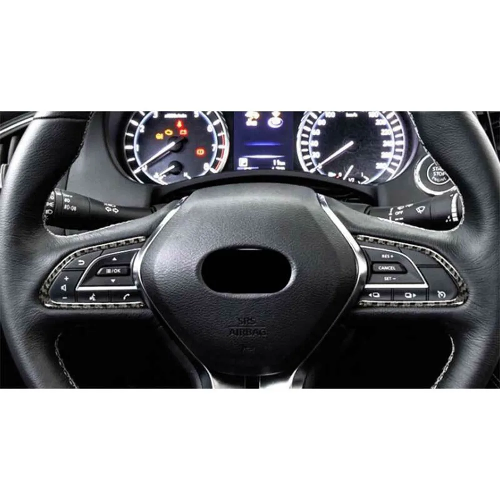 

Black Cover Trim Car Cowl Decorate For Infiniti Front Real Carbon Fiber