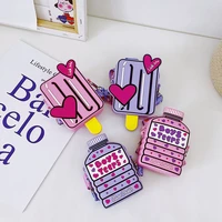 cute mini ice cream bottle shoulder bags for women 2021 small pvc jelly crossbody bag girls lovely cartoon printing coins purse