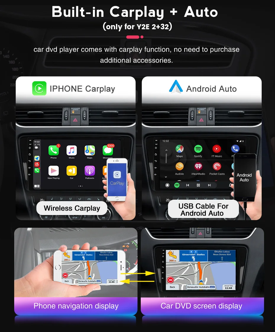 9 'ɲ + 32G Android 11 GPS-навигация для SKODA Octavia 2 A5 2008-2013 4-ядерный беспроводной Carplay