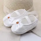 Шифоновые цветок круглая резинка для маленьких девочек, прогулочная обувь для новорожденных, обувь для малышей 0-18 месяцев