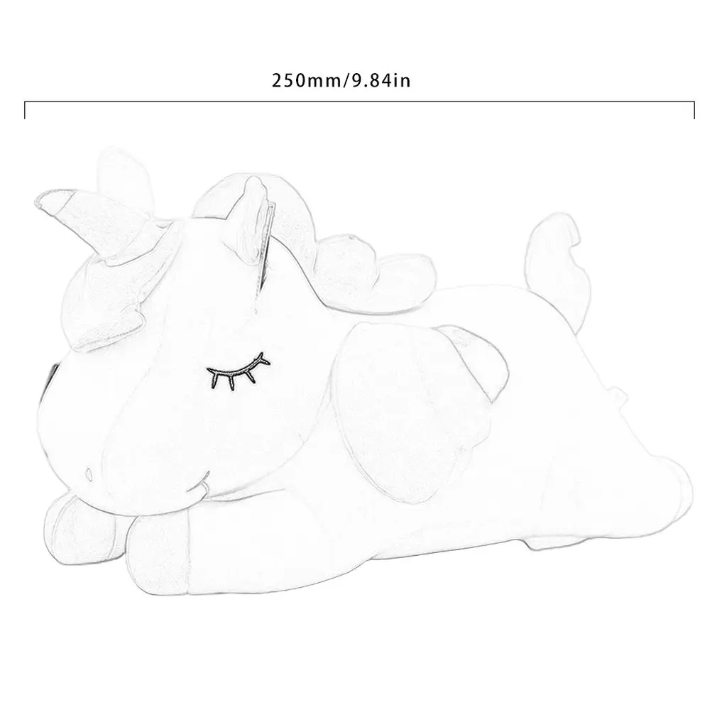 

25cms Cartoon Small Unicorn Pendant Key Pendant Plush Toys Keyring Girl Kids Gift Silicon Soft Toys