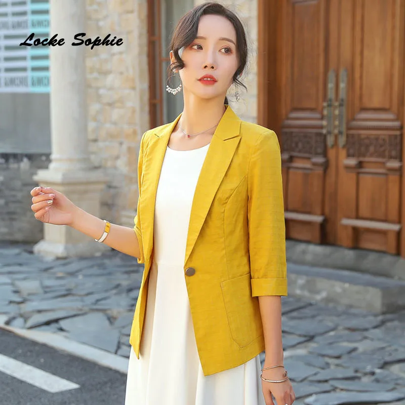 1 шт. женские блейзеры размера плюс пальто весна 2020 хлопковая смесь короткий