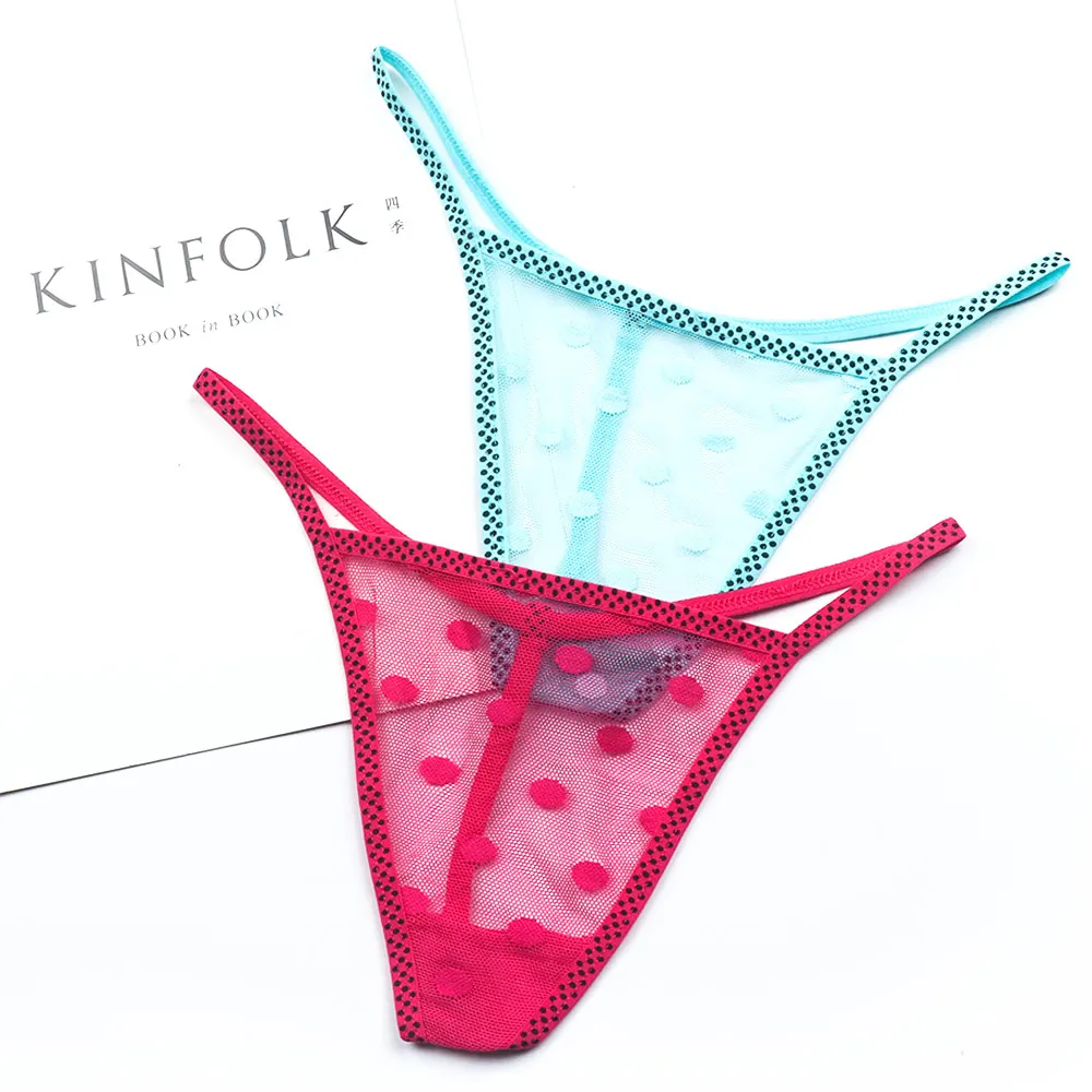 Женское сексуальное нижнее белье в горошек трусики с принтом стринги Панталоны