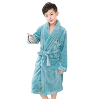 children robe flannel nightgown boys fall and winter big kids coral fleece bathrobe 6 12 year boy clothes pajamas boys sleepwear